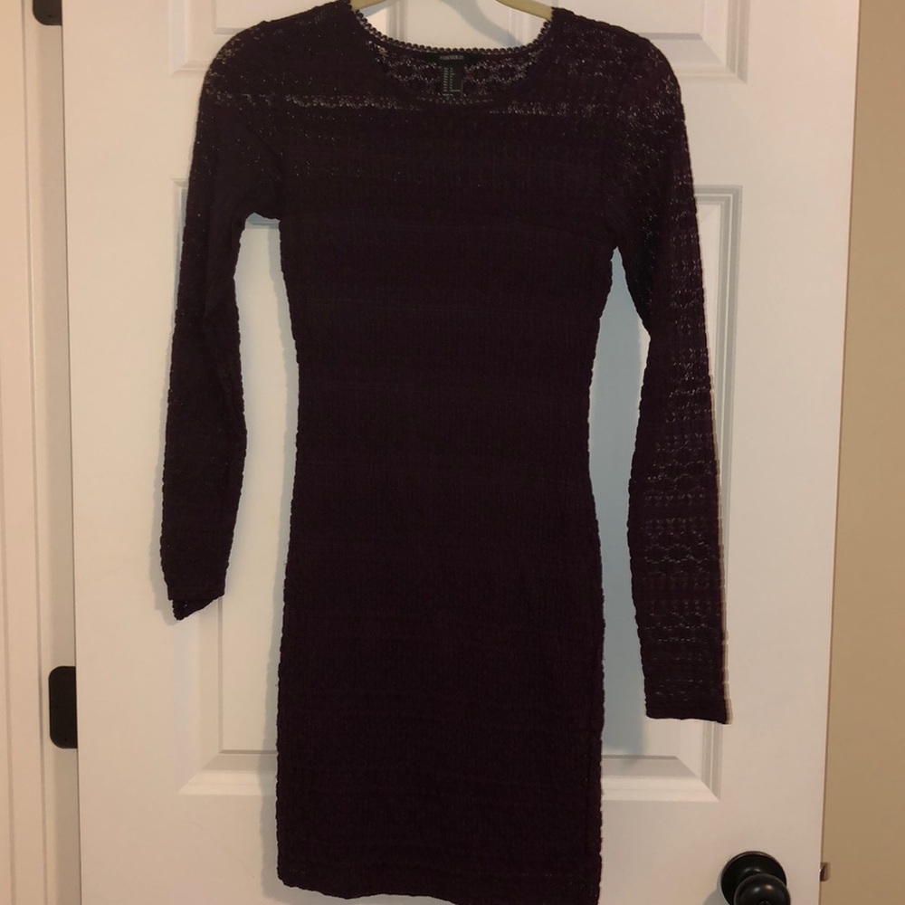 Maroon lace dress